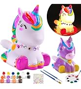 HAPMARS Paint Your Own Unicorn Lamp Kit, DIY Night Lamp Art Supplies Creative Crafts Kit Painting...