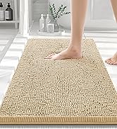 smiry Luxury Chenille Bath Rug, Extra Soft and Absorbent Shaggy Bathroom Mat Rugs, Machine Washab...