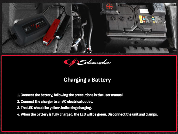 Schumacher SC1586 1A 6V/12V Battery Charger and Maintainer