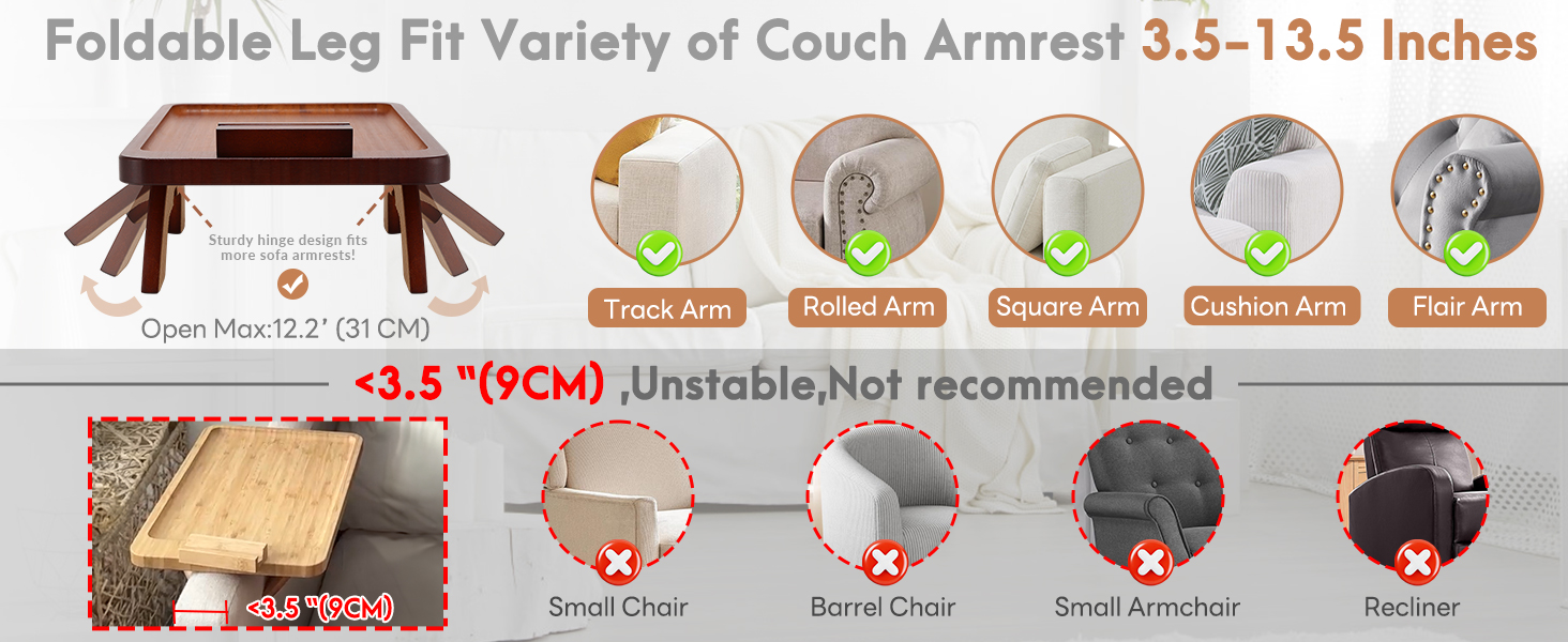 couch arm tray