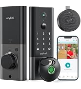 Fingerprint Smart Door Lock, ANYBELL Keyless Entry Door Lock with Camera, Built-in Wi-Fi Deadbolt...