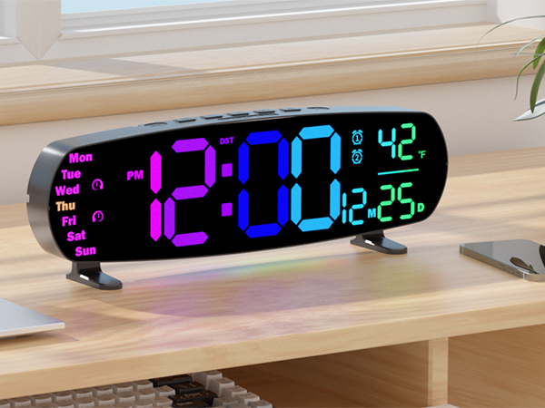 large number digital clock for seniors