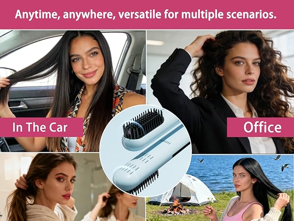 Cordless Hair Straightener Brush