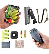 2-in-1 Survival Fire Starter &amp; Emergency Fishing Kit – Ferro Rod Magnesium Firesteel with Tinder ...