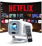[Compatible with Netflix Google CTS Approved] Smart Projector Native 1080P FHD 4K Support 12000 L...