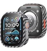 KUVPIUS Luxury Metal Watch Case, Ultra 2 Ultra 3 Watch Case, Apple Watch 49MM Screen Protector, B...