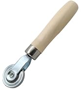 YTFRL Tire Patch Roller, 6 mm Tire Puncture Repair Tool 1.5" Wheel Diameter Stitcher w/Wooden Han...