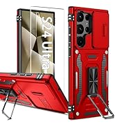 KTUOHU for Samsung Galaxy S24 Ultra Case with Slide Camera Cover + Screen Protector, Military Gra...