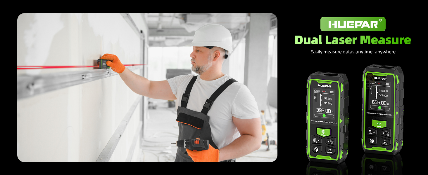 Huepar dual laser measuring tool