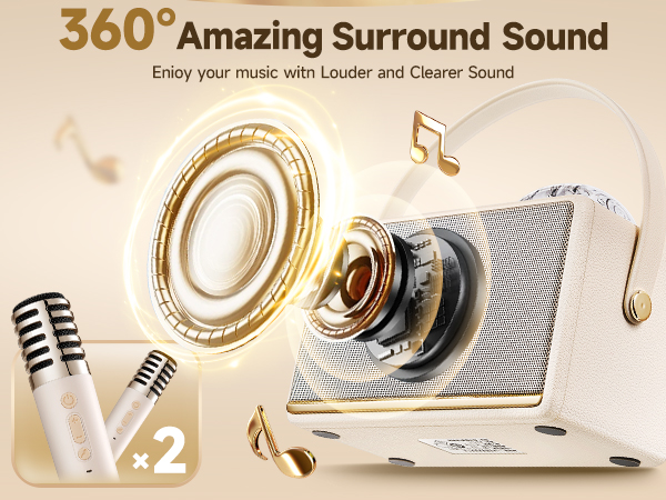 Karaoke Machine for Kids Adults Teen with Northern Lights