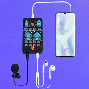 Handheld Voice Changer Portable Multifunctional Sound Disguiser 8 Sound Effects for Phone Tablet