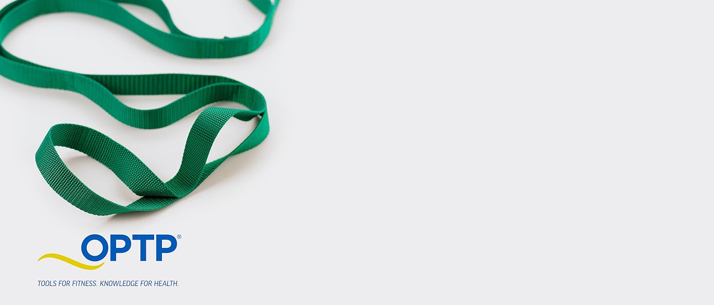 OPTP logo and Stretch Out Strap product on light background