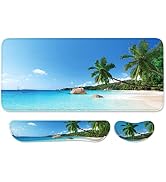 Auhoahsil Large Mouse Pad with Wrist Support Set of 3, Memory Foam Keyboard Wrist Rest + XXL Exte...