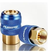PUIBERS 2PCS Open Flow Air Chuck, 1/4" FNPT Brass Tire Inflator Coupler for Fast Tire Inflation &amp;...