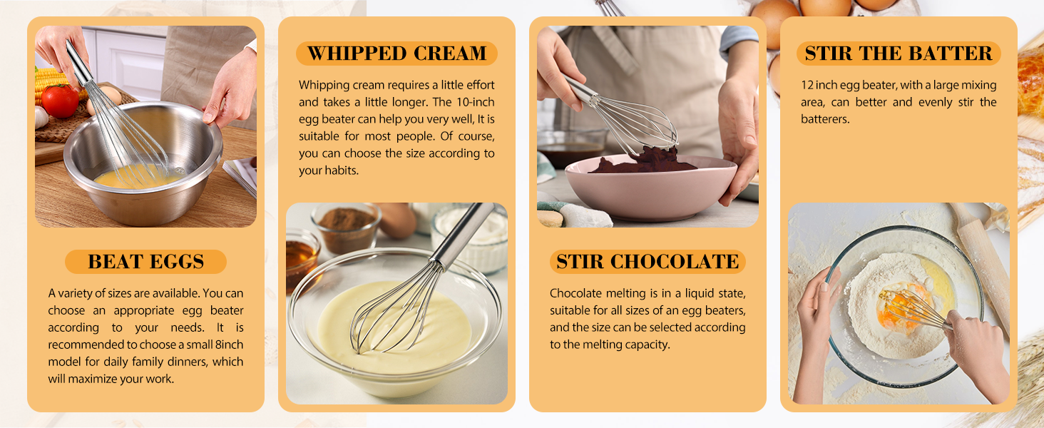 Stainless Steel Whisk Set