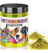 Eyaeyao Dog Hair Dye, Yellow Pet Hair Dye Pigment Powder Safely Used, Pet Safe Dye, Pet Grooming,...