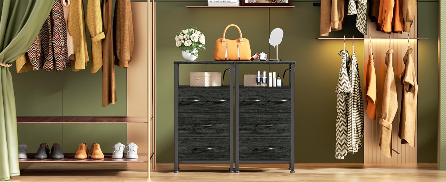 LED Nightstand with Charging Station