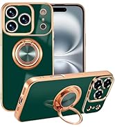 EYZUTAK Case for iPhone 17 Pro Max, Phone Case with 360° Rotatable Finger Ring Holder Kickstand M...