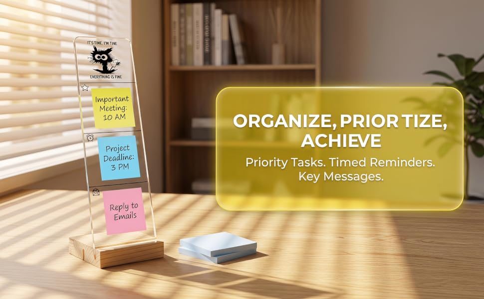 sticky note holder for desk, sticky note organizer, fun office supplies