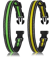 Dog Shock Collar Replacement Strap 2 Pack, 3/4 x 28 Inch Adjustable Reflective Nylon Strap with B...