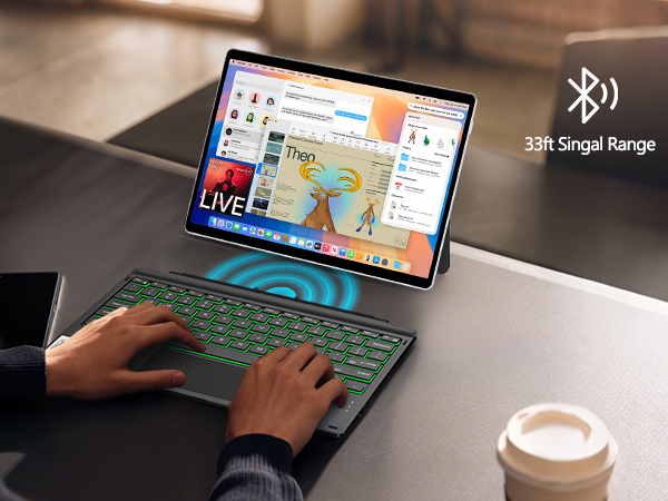 surface pro keyboard for 7+/7/6/5/4/3 Microsoft surface pro keyboard type cover wireless bluetooth