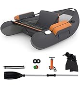 GYMAX Fishing Float Tube, 350lbs Inflatable Fishing Boat with Paddle, Pump, Flippers, Fish Hook S...