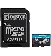 Kingston Canvas Go Plus 256GB microSD Card | Up to 200MB/s | Class 10, UHS-I, U3, V30, A2 | SDCG4...