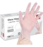 Schneider Clear Vinyl Exam Gloves, Latex-Free, Disposable Medical Gloves, Cleaning Gloves, Food S...