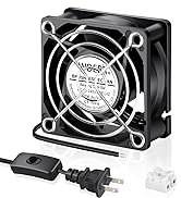 Wderair EC 60mm x 25mm Muffin Fan Axial AC 110v 120v 220v 240v Dual Ball for DIY Small Electronic...