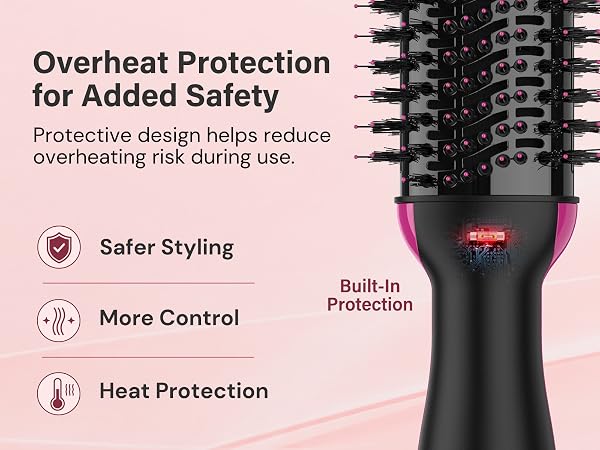 dual voltage mini travel hair dryer brush