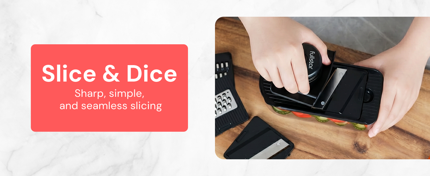 Do more with less fuss with the Fullstar 4 in 1 Daily Mandoline Slicer