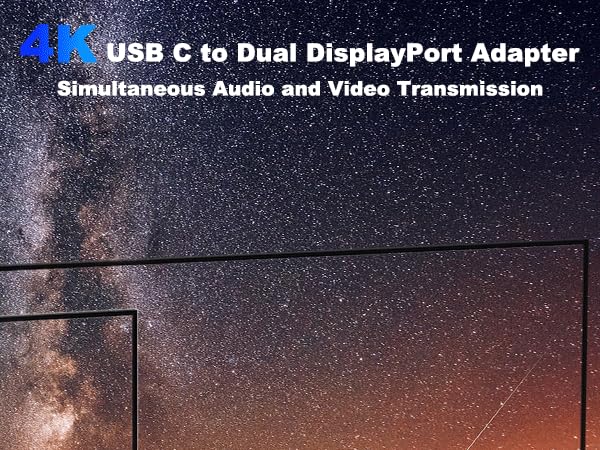 USB C to Dual HDMI Adapter