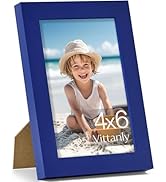 Vittanly 4x6 Picture Frame, Made of Solid Wood and Shatterproof Plexiglass, Wooden Photo Frame fo...