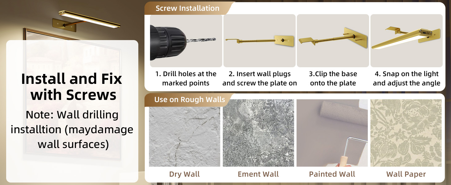 photo lights for wall