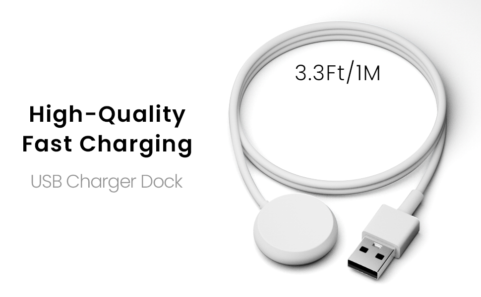 Charging Cable Google Pixel Watch Charger 3.3Ft Charging Stand for Google Pixel Watch White