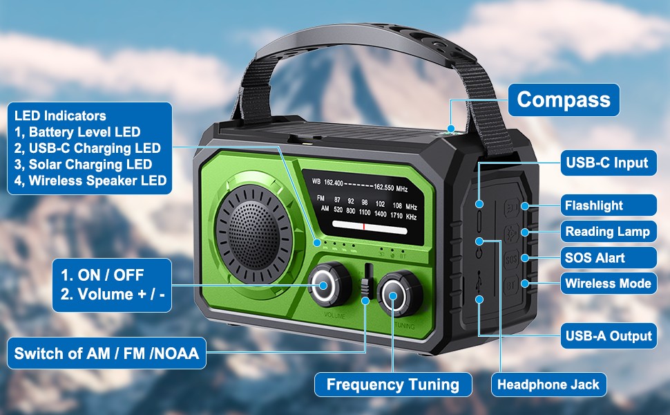 Hand Crank Emergency Weather Radio