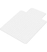 SALLOUS Clear Chair Mat for Carpet, 53" x 45" Heavy Duty Vinyl Floor Mat for Carpeted Floors, Gam...