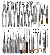 Premium Quality 74 Pcs Dental Oral Extraction Extracting Forceps Elevators Instruments Set Kit
