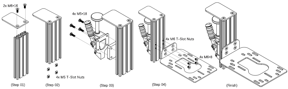 hotas flight sim joystick desk mount installation