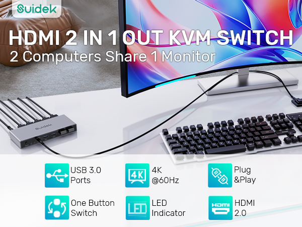kvm switch 1 monitors 2 computers