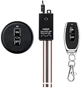 Meskliu 12v Wireless Switch,Mini Remote Control Switch,DC5V/12V/24V/48V/10A Relay with 328FT Long...