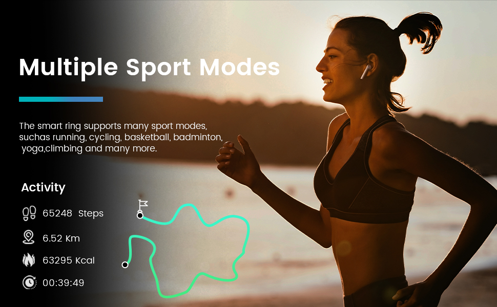 Smart Ring Health Tracker, Sleep&amp;amp;Exercise Monitor Heart Rate,Blood Oxygen,Fitness Trackers