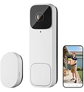 VEVOR Video Doorbell, 2K Wireless Camera Ring Doorbell Works with 170° Ultra-Wide View, 2-Way Aud...