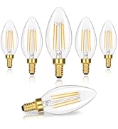 Dimmable E12 Candelabra LED Light Bulbs 60 Watt Equivalent, 2700K Soft Warm Whit Super Bright 630...