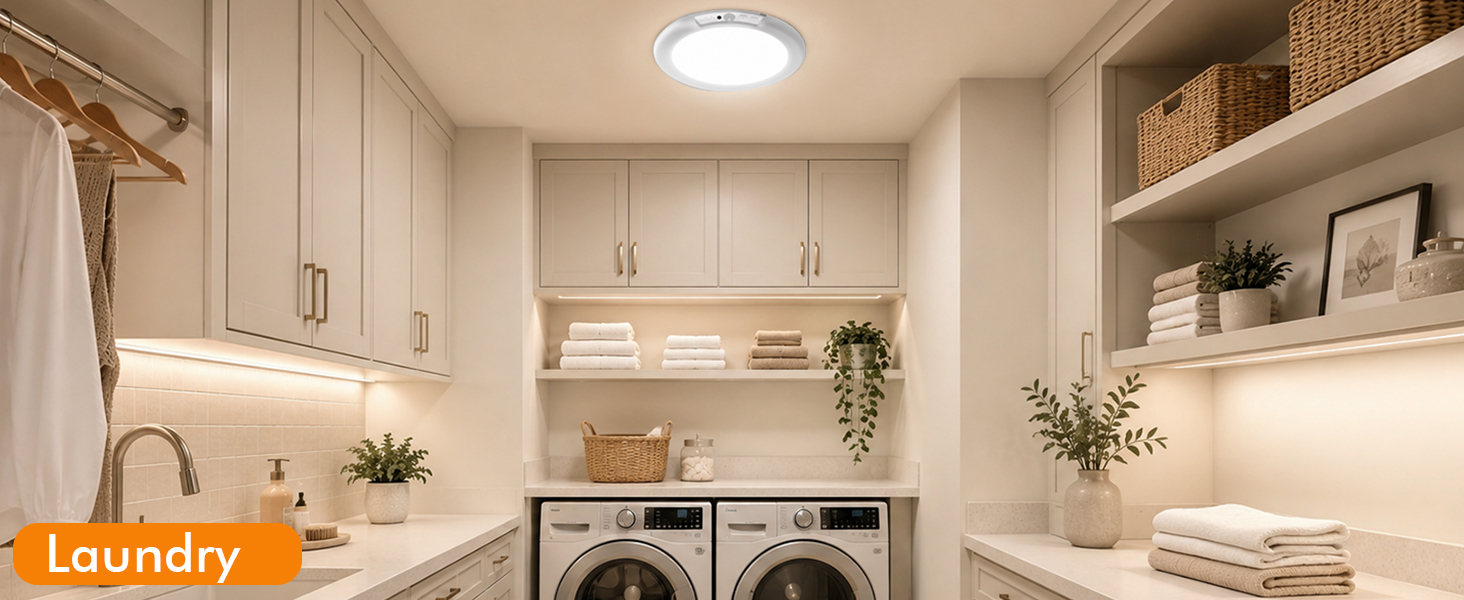 Rechargeable Ceiling Light, Magnetic Wireless Motion Sensor Ceiling Light, Wireless Battery Operated