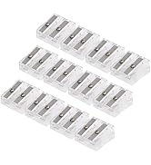 Aurbuex Manual Plastic Pencil Sharpeners, Dual-Hole 12-Pack,Handheld Sharpeners for Colored and G...
