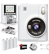 Instant Print Camera for Kids, 1080P Instant Digital Print Cameras for Toddler, Portable Toy for ...