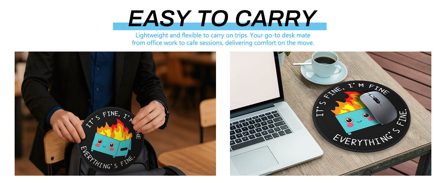 Easy to carry travel mouse pad