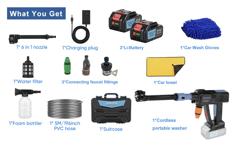 Portable Cordless Washer All accessories