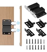 DALQUIS Magnetic Door Latch and Pivot Hinges Cabinet Door Hardware Kit, Concealed Shaft Hinges an...